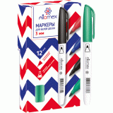 Маркер для сухостираемых досок ATTOMEX, 4мм, зеленый, пулевидный (5040704)