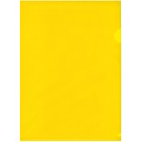 Папка-уголок А4 SPONSOR, 150 мкм, жесткая, прозрачная, желтая (20/500) (SF208-1/YL/R) (C52364)
