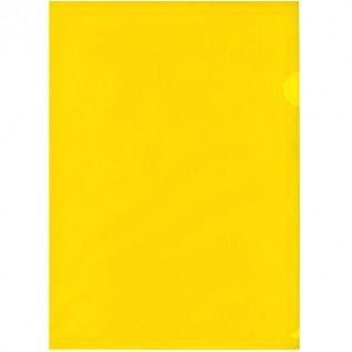 Папка-уголок А4 SPONSOR, 150 мкм, жесткая, прозрачная, желтая (20/500) (SF208-1/YL/R) (C52364)