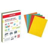 Бумага офисная цветная deVENTE A4 100 л, 80 г/м  интенсивные цвета, ассорти (5 цветов) (2072218)