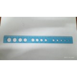 Линейка пластиковая NONAME, 25см, с трафаретами кругов (708025)