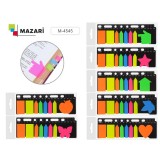 Закладки MAZARI, 44*12мм, 20л, (5стрелок + 3 фигурные), самоклеющиеся (М-4545)