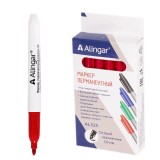 Маркер перманентный ALINGAR, 1-2мм, пулевидный, красный (AL523/RD)