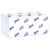 Полотенца бумажные PROTISSUE COMFORT, 250л., H3, 22х21, V-слож.,1-сл., белые (ЦЕНА ЗА 1 ШТ) (114333)
