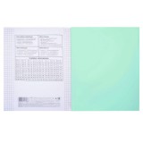 Тетрадь А5 18л. клетка, ХАТБЕР, 65г/кв.м, пластик, скоба, голубая (18Т5В1) (078243)