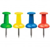 Кнопки канцелярские ATTOMEX силовые,8,5мм, 50шт, цветные,картон уп (4132315) (10/400)