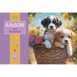 Альбом для рисования ХАТБЕР А4 12 листов 