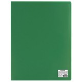 Папка с файлами А4 STAFF, 80 файлов, 0,7мм, пластиковая, зеленая (4/4/24) (225711)