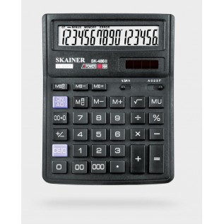 Калькулятор настольный SKAINER SK-486II, 16 разрядный., пластик, 143x192x39.5 мм, черный (10/40) (SK
