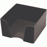 Бокс для бумаги ATTOMEX, 9x9x9см, без наполнения, пластиковый, черный (4105801)