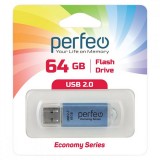 Флеш-драйв USB PERFEO Е01, 64Gb, blue economy series (30 012 243)(PF-E01N064ES)