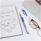 Ручка гелевая OfficeSpace синяя, 0,5мм, грип (241088) (GLL10_1329)