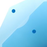 Папка-конверт на кнопке А5 CALLIGRATA STANDARD, 150мкм, прозрачная, синяя (6578052)