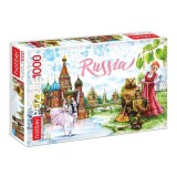 Пазлы ХАТБЕР А2 1000 элементов ВОКРУГ СВЕТА-РОССИЯ