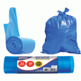 Пакеты для мусора с завязками CLEANLAB,35л,20шт,синие,50x119см,12мкм, ПНД,тип дна 
