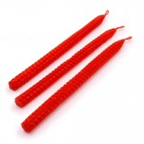Свечи восковые, 21х1,1 см, 3шт/уп., горение 1,5 часа, красные (SVE029)