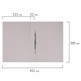Папка-скоросшиватель A4 BRAUBERG, 360г/м2, мел., картонная, желтая (121520)
