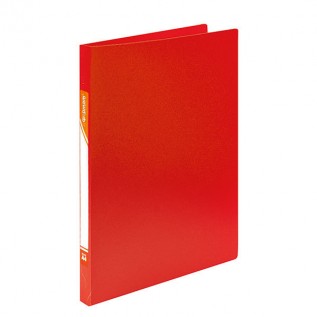 Папка с прижимом А4 inФОРМАТ, 0,55 мм, пластиковая, 1 зажим, с карманом, красная (16) (NP1455R)