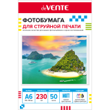 Фотобумага А6 deVENTE, матовая, односторонняя, 50л., 230г/м2 (2042417)
