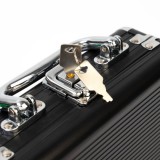 Покер в черном кейсе, 100 фишек, 5 кубиков, 2 колоды карт, с номиналом, 49x25 см (9225149)